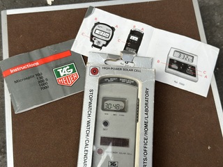 Elektronische Stopwatch op zonne-energie Tag Heuer, Solar, Grijs